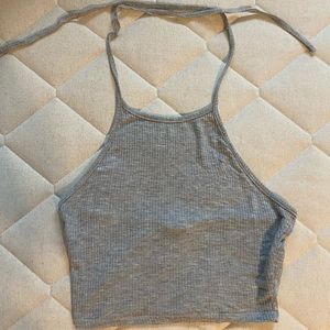 Grey halter top